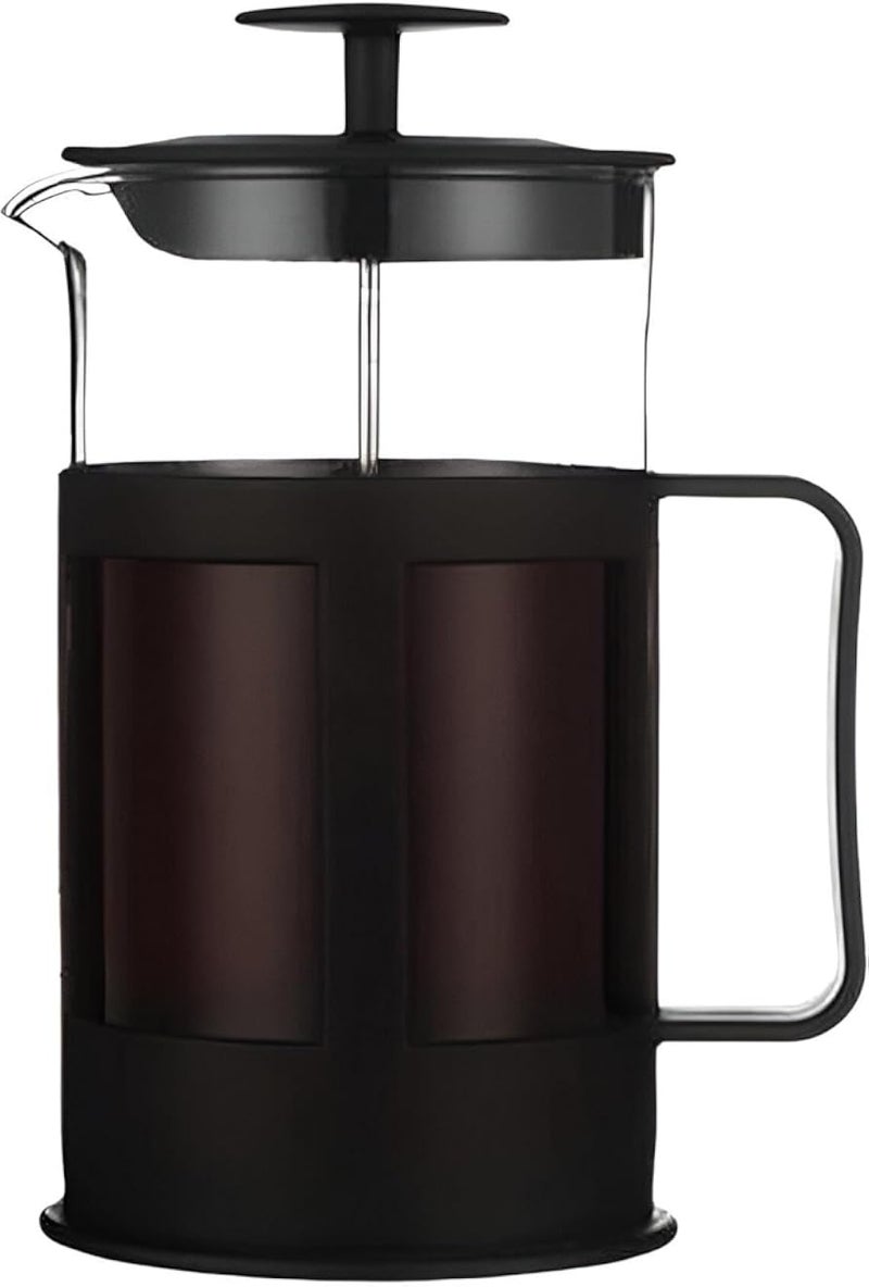 مكبس تحضير القهوة - إبريق زجاجي فاخر مقاوم للحرارة مع 4 فلاتر شاي، حجم مثالي 350 مل للمنزل أو المكتب